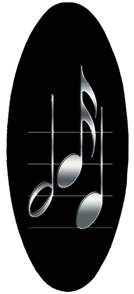 A18 Music Notes Black Silver2
